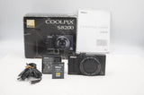 Excellent Condition Nikon COOLPIX S8200 Black With Original Box #B8513