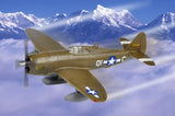 1/72 scale P-47D Thunderbolt model aircraft in olive paint with blue-and-white star markings