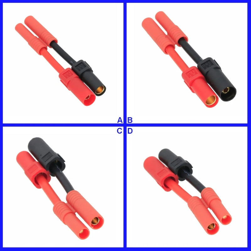 HXT150 Male/Female to HXT 4mm Male/Female 12AWG 2" Cable Adapter LiPo Battery