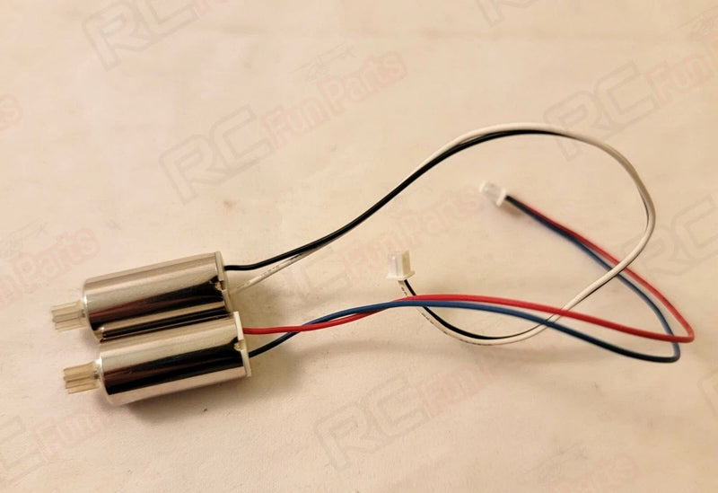 Drone motor replacement set with two wired cylindrical motors