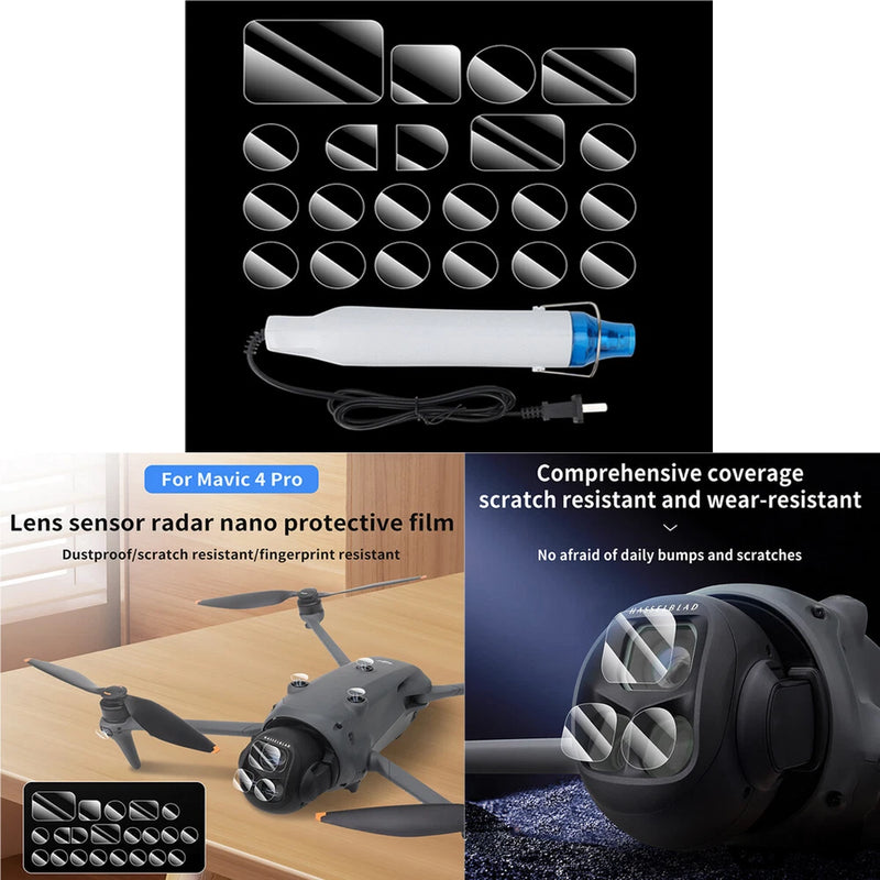 For Mavic 4 Pro Lens Sensor Nano Protective Film Anti-scratch Anti-fingerprint