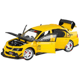 1:24 Mitsubishi Lancer EVO IX Model Car Diecast Toy Vehicle Kids Toys Yellow Battery