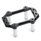 Alloy steering servo mount set with black bracket and silver mounting posts