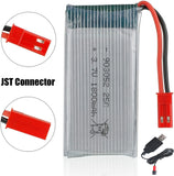 1PC 1800mah 3.7V Lipo Battery 25C JST Plug USB Charger for RC Drone Quadcopter