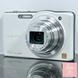 Panasonic LUMIX DMC-SZ7 Digital Camera 14.1MP Compact White 10x Zoom From Japan
