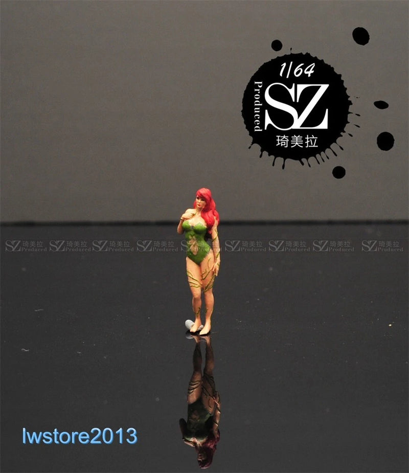 1/64 Poison Ivy Girl Scene Props Miniatures Figures Model For Cars Vehicles Toys