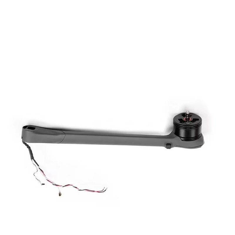 Gray drone motor arm accessory with circular motor head and attached wire leads