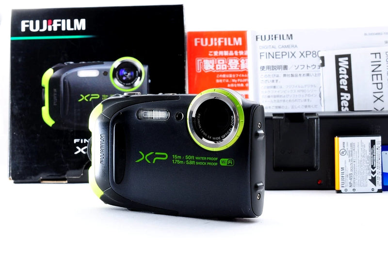 Fujifilm FinePix XP80 Waterproof Camera 16.4MP Tested Clean w Box Unused Strap J
