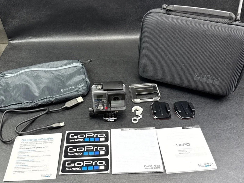 GoPro HERO+ Action Camera Bundle w/ Accessories, Case, Mounts & microSD, CLEAN