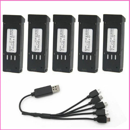 3.7V 500mAh Lipo Battery with Charger For Drone X Pro RC Drone Parts Quadcopter