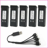 3.7V 500mAh Lipo Battery with Charger For Drone X Pro RC Drone Parts Quadcopter