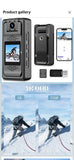 Mini 2K video camera with IR night vision, front and rear with display and ports