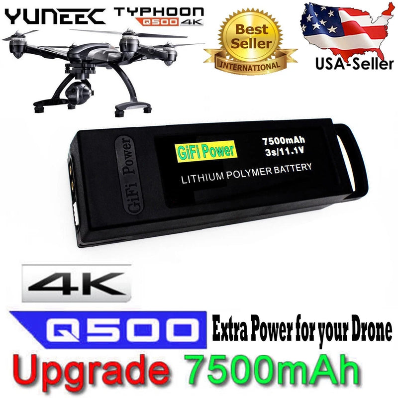 7500mAh Li-Po Replacement Battery for YUNEEC Q500+ PRO 4K Typhoon Drone Battery