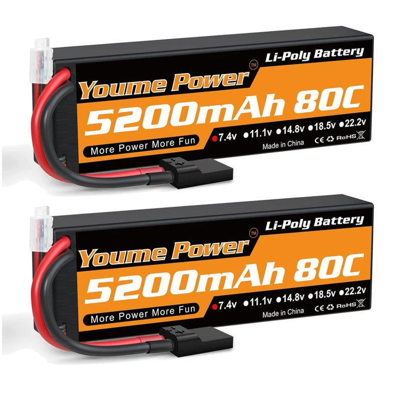 Durable 7.4V Lipo Batteries for RC Models (2 Pack) Battery