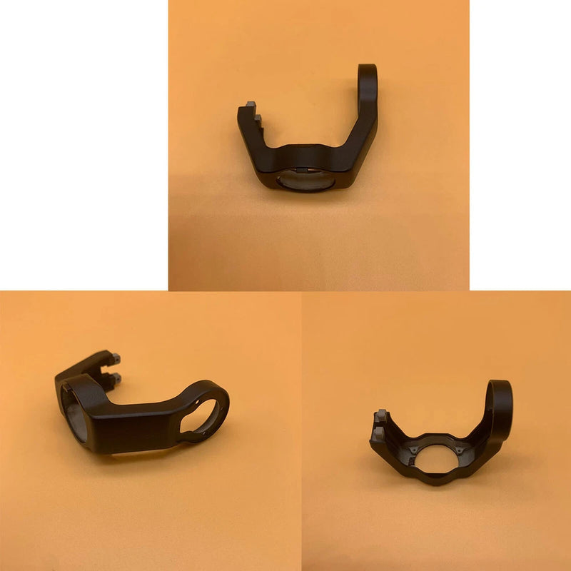 Black gimbal lower bracket with mounting clip and curved stand