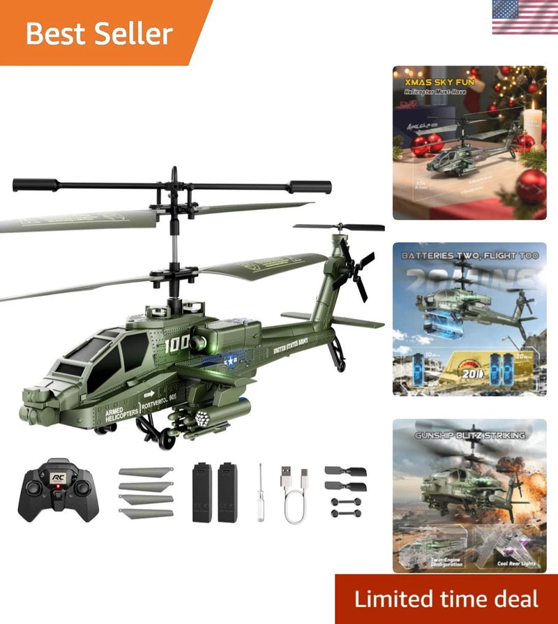 Kids Remote Control Helicopter with Altitude Hold & Two Batteries Included