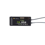 FrSky TD SR6 dual band FPV receiver, 6CH, dark module with antenna leads