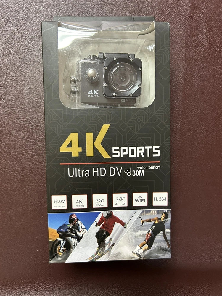 4K Sports Ultra  HD DV Water Resistant Camera 16 Megapixel Brand New Sealed