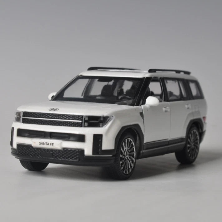 [Hyundai Santa Fe MX] 1:38 Diecast Metal Model Mini Car Toy figure Santafe White