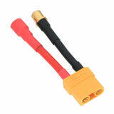 HXT 8mm Male-/Female+ to XT90 Female cable 10AWG 5CM wire For Battery Toys FPV
