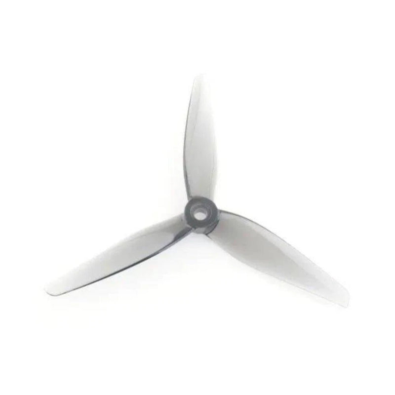 Tri-blade FPV drone propeller, light gray plastic hub (4-pack)