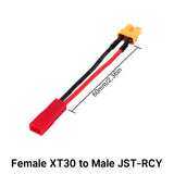 INJORA XT30 to JST-RCY JST PH2.0 TRX-4M T-Style EC3 Battery Adapter Cable