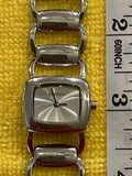 DKNY Womens Watch Model NY-3352 new battery Silver Tone Square Dial Battery
