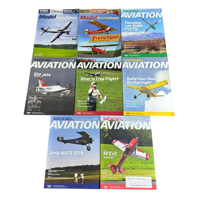 Lot of 8 Model Aviation Magazines AMA RC Aircraft Hobby 2016 2019 Issues