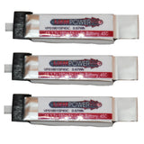 Vampowerpro Platinum Series (3) 180mAh 1S (3.7v) 45C Lipo Battery x3 w/ EFlite c