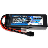 Black hard-case 2S LiPo battery pack with red/black leads and XT60 connector