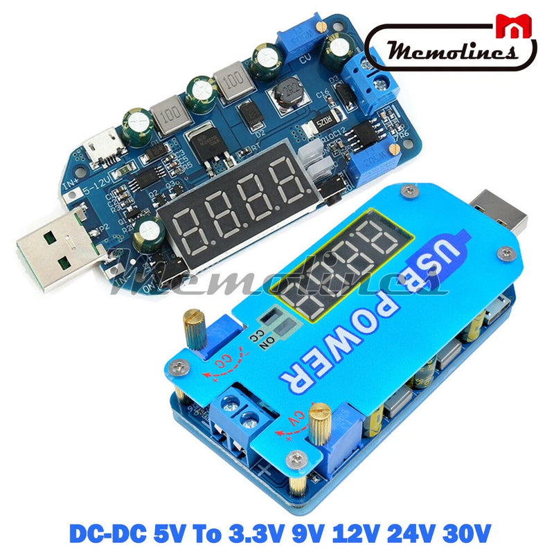 15W USB Step Up/Down Module DC 5V To 3.3V 9V 12V 24V 30V CC CV  LED Power Supply