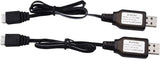 2 Pack 7.4V 1A USB Charger Cable with XH-3P Plug for 7.4V 2S Lipo Battery with X Battery