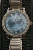 Stauer Model 28997 Mens Watch With Elegant Bracelet. NICE! needs battery Battery