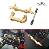 1:10 RC front bumper mount bracket kit with link rods, aluminum, tan