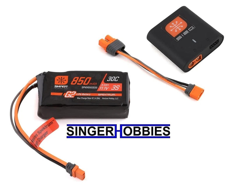 Spektrum SPMXPSA100 Smart G2 Powerstage Air Bundle 3S LiPo Battery 11.1V 850 Battery