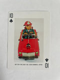 50s Battery Fire Chief Japan Toy Model Car Diecast Tootsietoys Playing Swap Card Battery