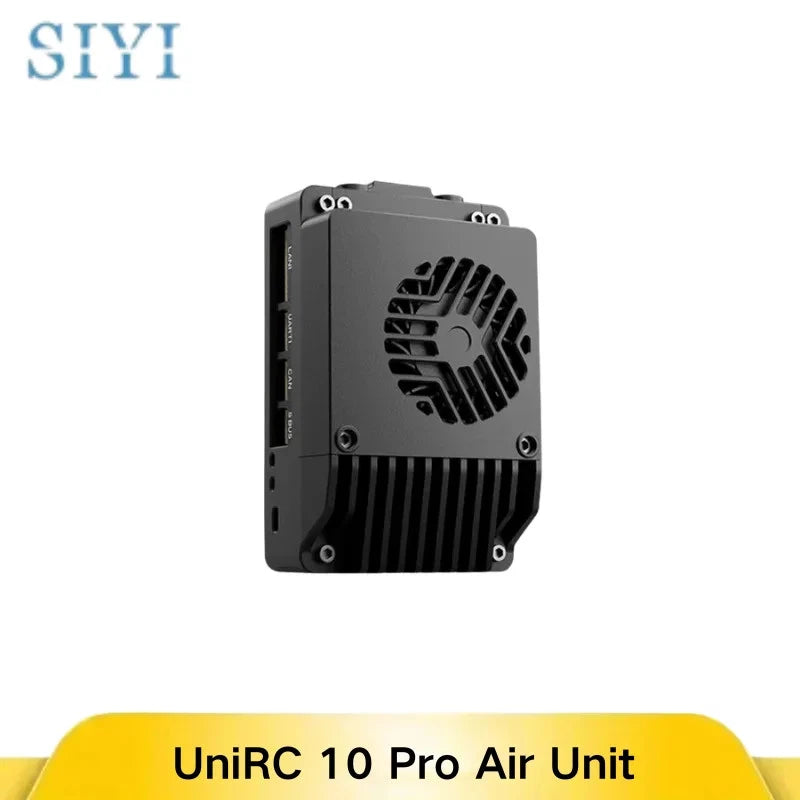 Black FPV HD video transmitter air unit with cooling vent and side ports