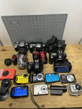 LOT OF 18  Cameras Nikon D3300 B500 Fujifilm XP80 Polaroid LUMIX Olympus GoPro