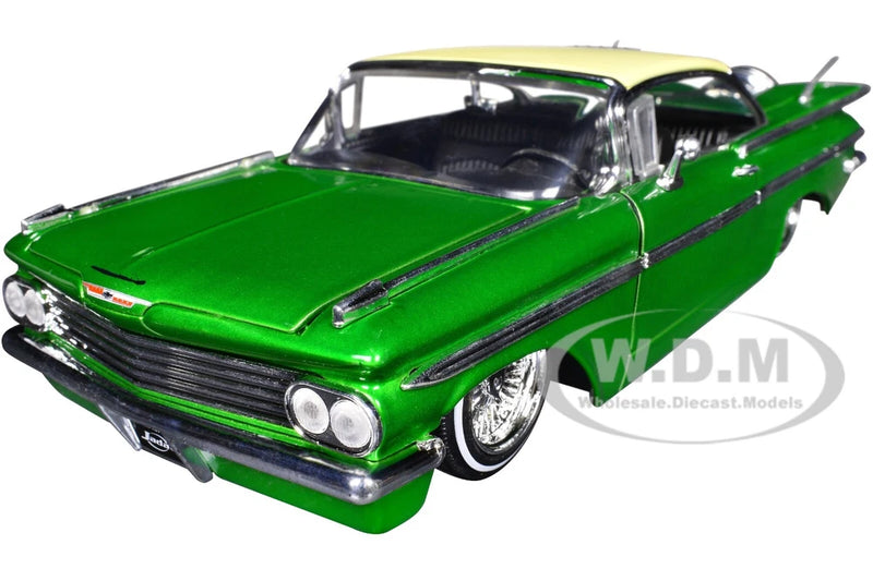 1959 CHEVROLET IMPALA LOWRIDER GREEN 1/24 DIECAST MODEL CAR BY JADA 35592