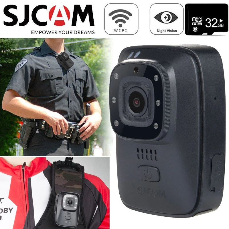 32G SJCAM A10 1080P Portable Body Camera Wearable Night Vision Sports Action Cam