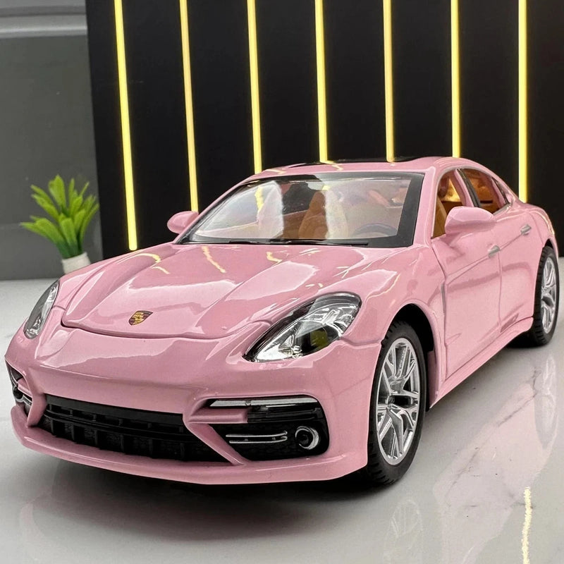 1:32 Porsche Panamera Diecast Model Super Car w/ Sound Light Pull Back Toy Gift