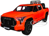 2023 TOYOTA TUNDRA TRD 4X4 PICKUP ORANGE W/WHEEL RACK 1/24 DIECAST MODEL H08555R