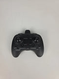 Black game controller with dual joysticks, triggers, and multiple buttons