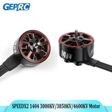 GEPRC SPEEDX2 1404 FPV brushless motor with red/black bell and wire leads