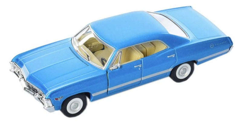 - 1/43 Scale Model Compatible with Chevrolet Impala 1967 (Blue)