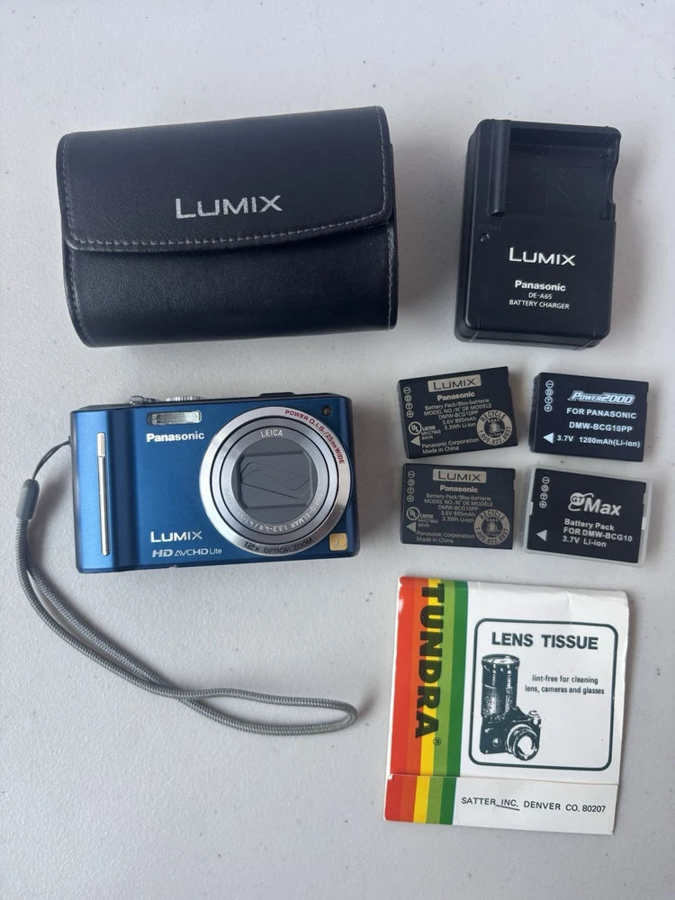 Panasonic Lumix DMC-ZS7 12MP 12x Zoom Digital Camera w/ 4 Batteries & Charger