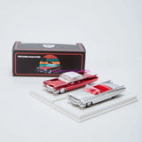 1:64 Mechanic 1960 Coupe De Ville Diecast Model - Red/Silver Alloy Collectible