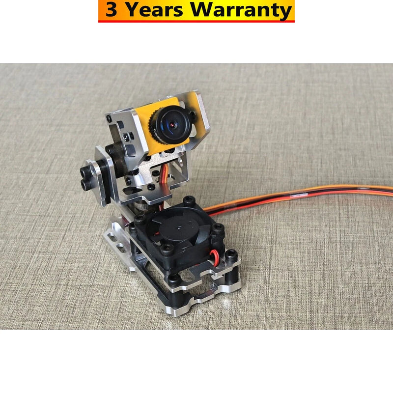 Dual-axis Gimbal Bracket with Cooling Fan + 2x Servo Camera Stand for FPV Drone