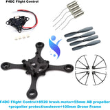 F4DC  Flight Control Carbon Fiber 10MM  Frame Kit 8520 brush motor 55mm AB prope