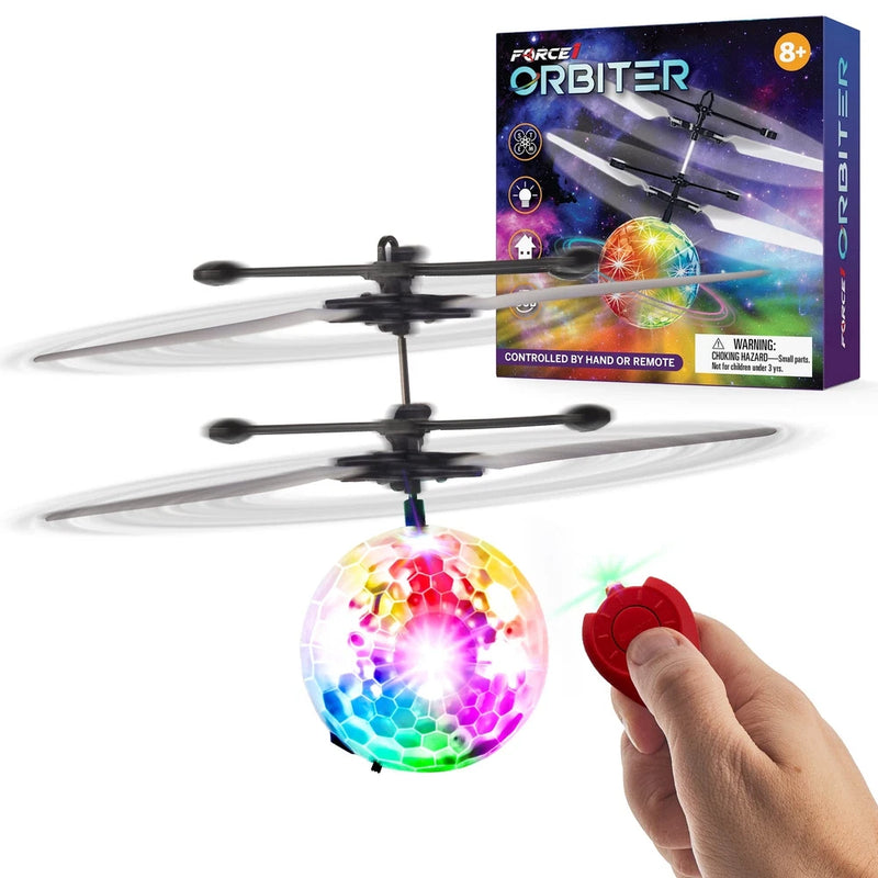 Force1 1 Pack Orbiter Flying Orb Ball Hand Operated Spinner Drones for Kids- ...
